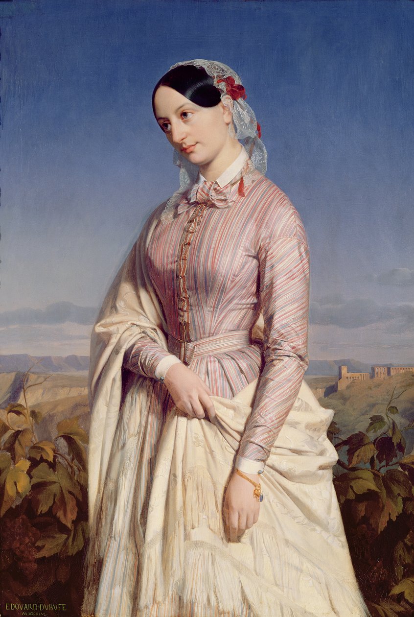 Retrato de uma mulher, c.1846 de Edouard Louis Dubufe