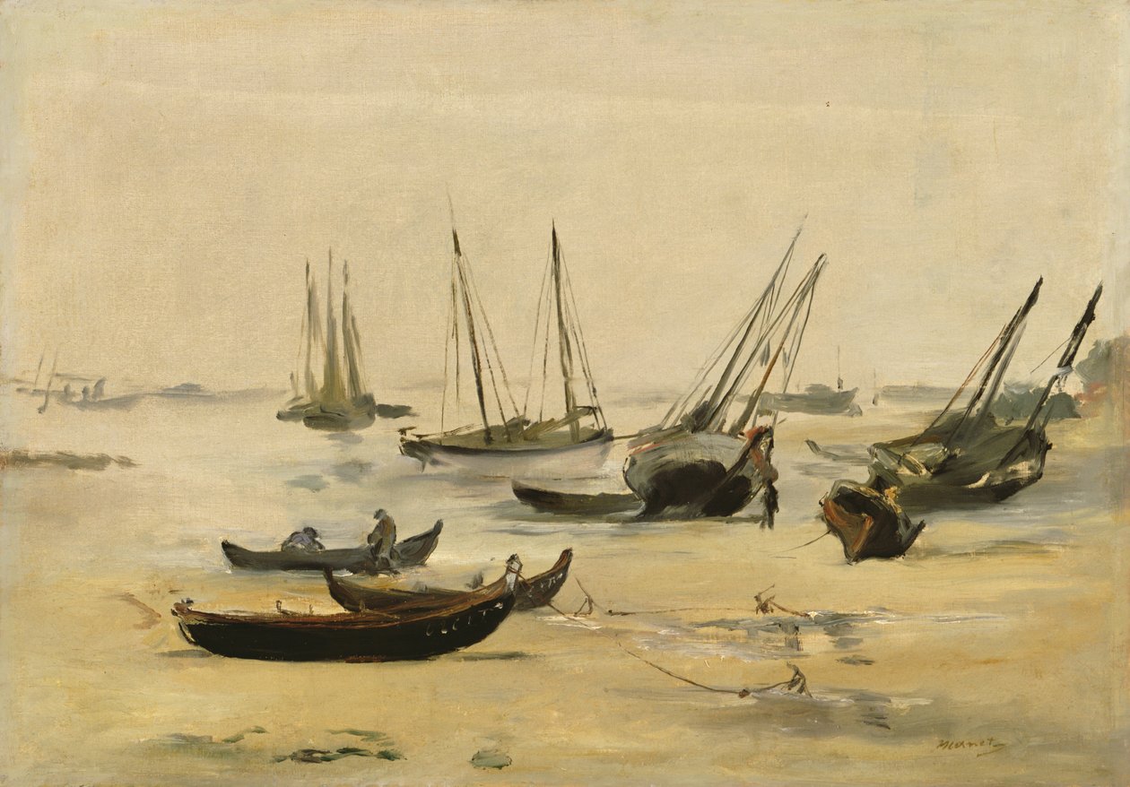Praia, maré baixa c.1873 de Édouard Manet