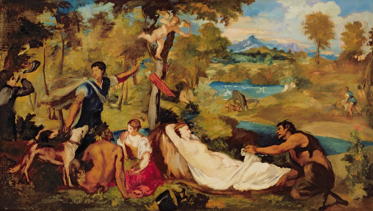 Júpiter e Antíope, 1856 de Édouard Manet
