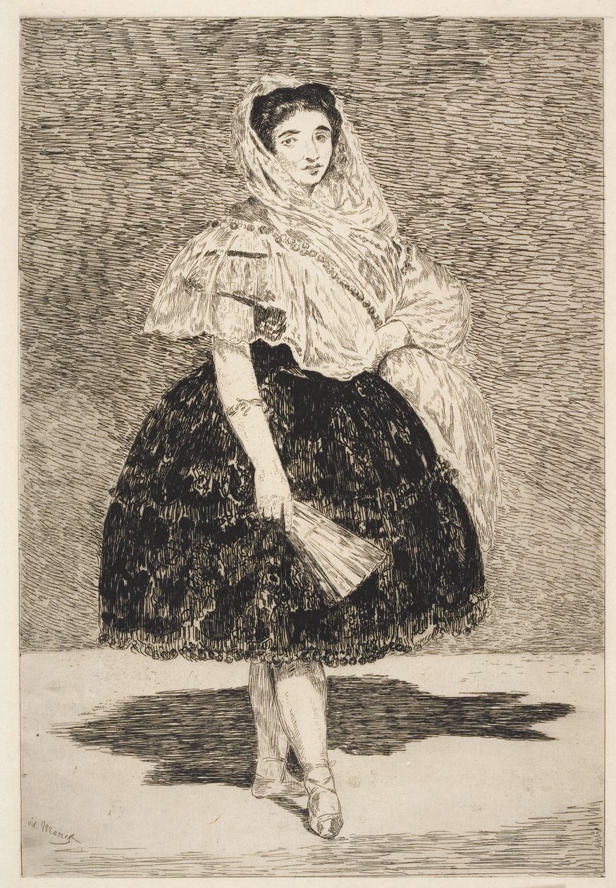 Lola de Valence, 1863 (gravura e aquatinta) de Édouard Manet