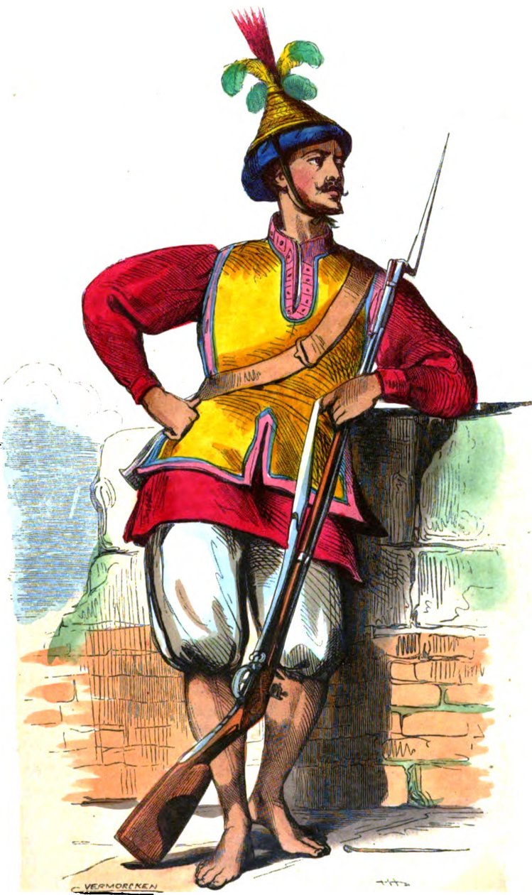 Vermorcken. Soldado Cochinchino (Ásia) de Edouard Vermorcken