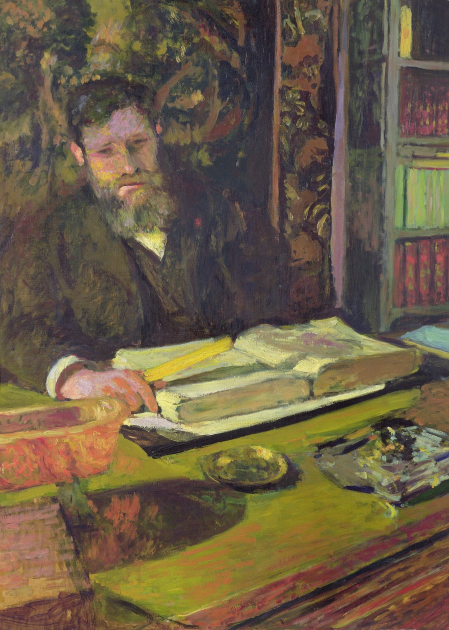 Arthur Fontaine (1860-1931) c.1906 (óleo no cartão) de Edouard Vuillard