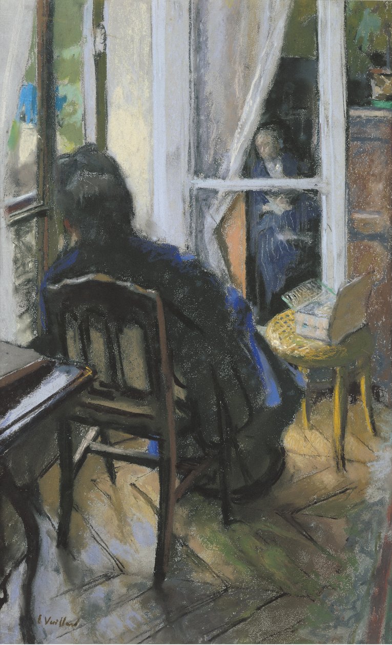 Na janela (pastel no papel) de Edouard Vuillard