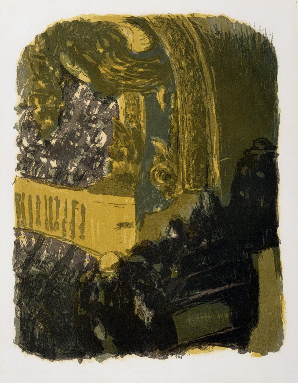 Varanda no Teatro, 1900 (litografia a cores em papel de palha) de Edouard Vuillard