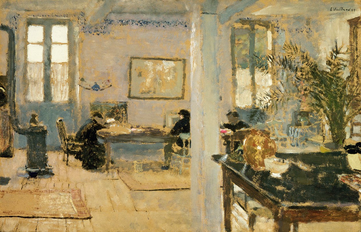 Na sala, década de 1890 de Edouard Vuillard