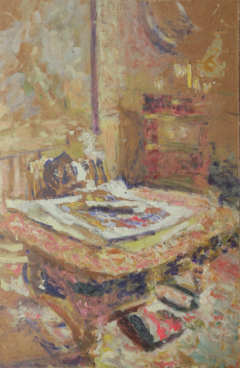 Interior, c.1906 (óleo no cartão) de Edouard Vuillard