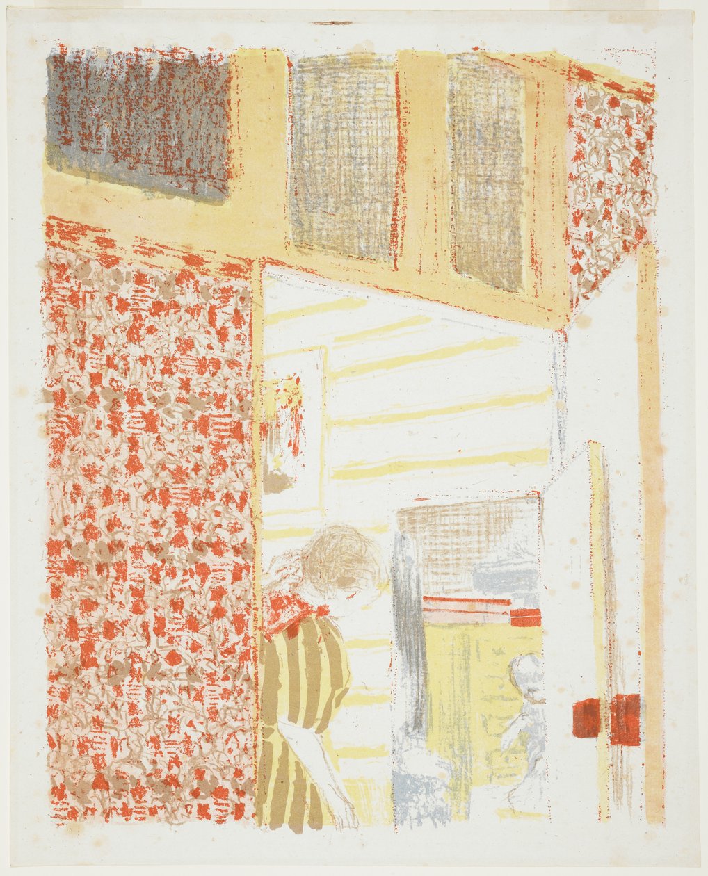 Interior com tapeçarias rosa III, 1899 de Edouard Vuillard