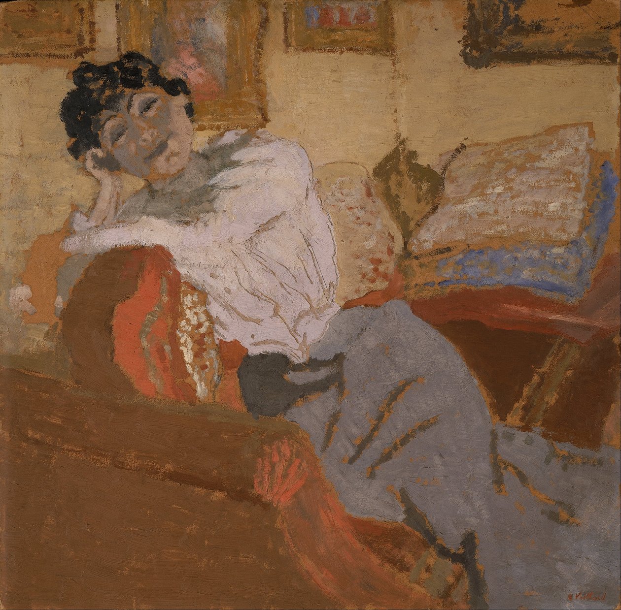 Madame Hessel no sofá (Madame Hessel no sofá) de Edouard Vuillard