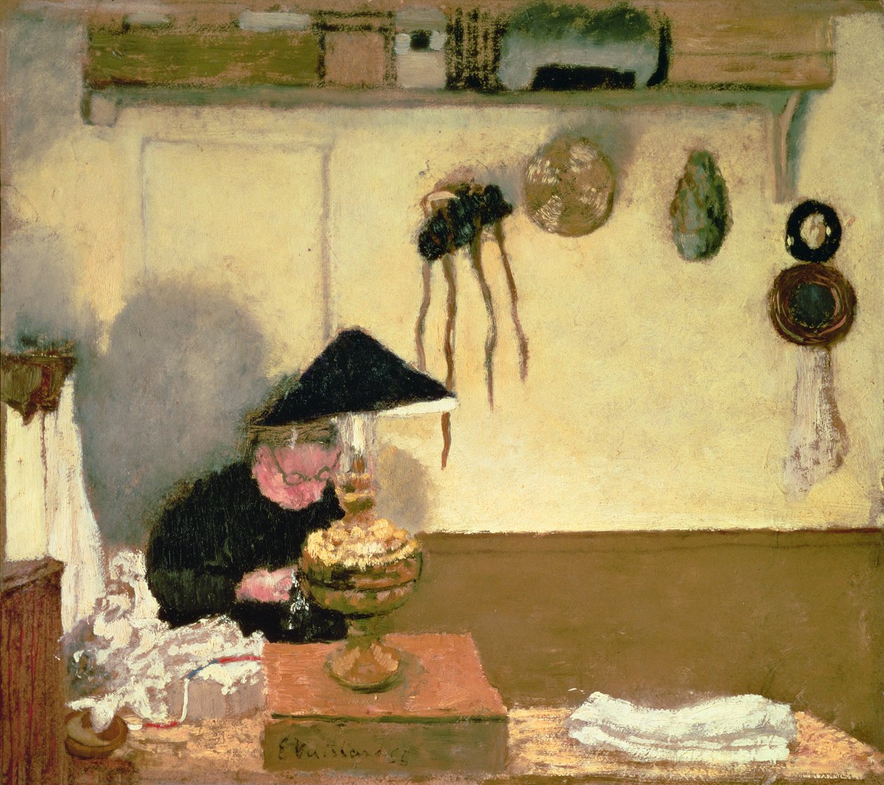 Madame Vuillard Costura de Edouard Vuillard