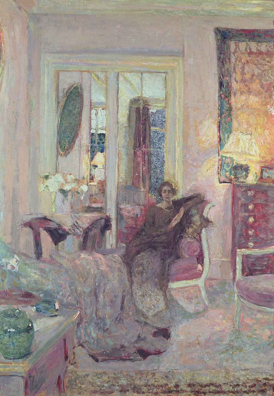 Retrato da Princesa Bibesco, c.1920 (óleo sobre papelão) de Edouard Vuillard