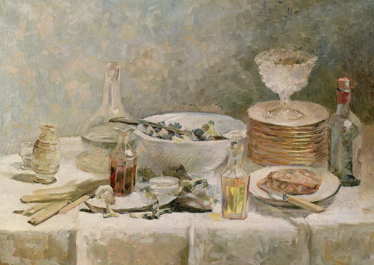 Ainda vida com salada, c.1887-88 de Edouard Vuillard