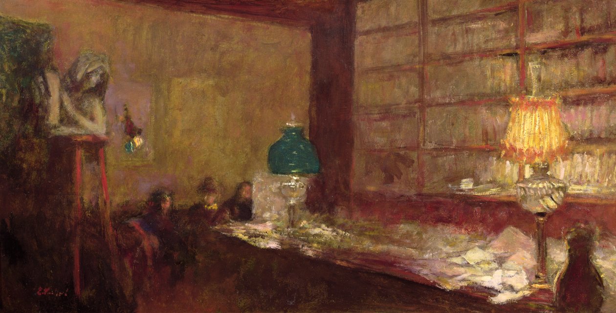 A Lâmpada Verde, c.1898 de Edouard Vuillard
