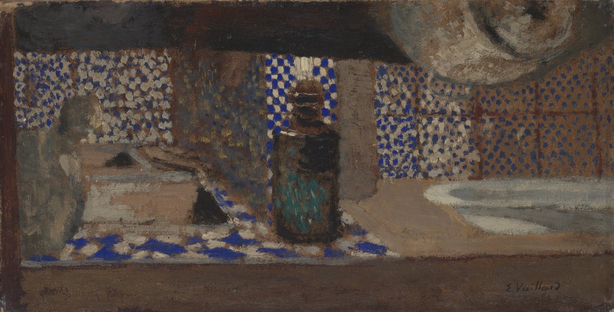 A cozinha, 1891-92 (óleo no cartão) de Edouard Vuillard