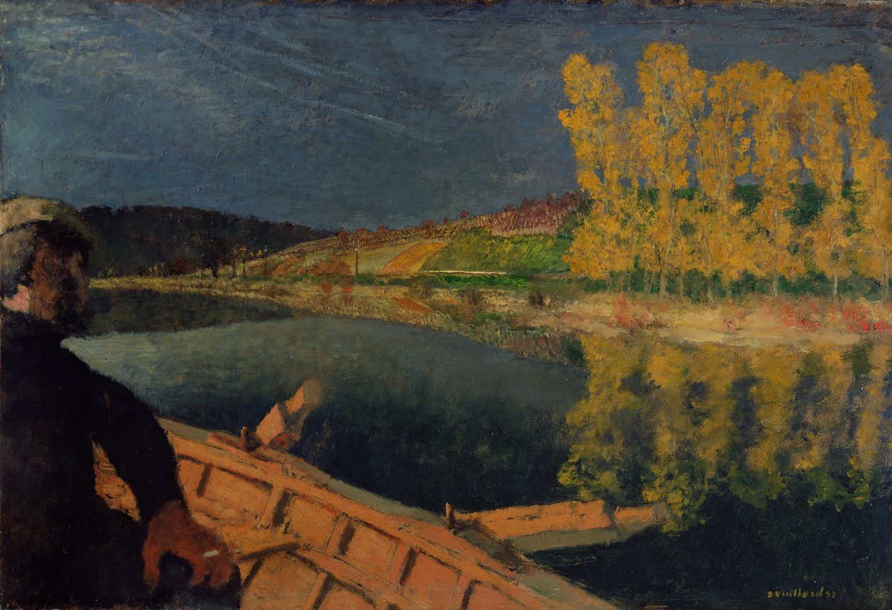 O Oarsman, 1897 (óleo no cartão) de Edouard Vuillard