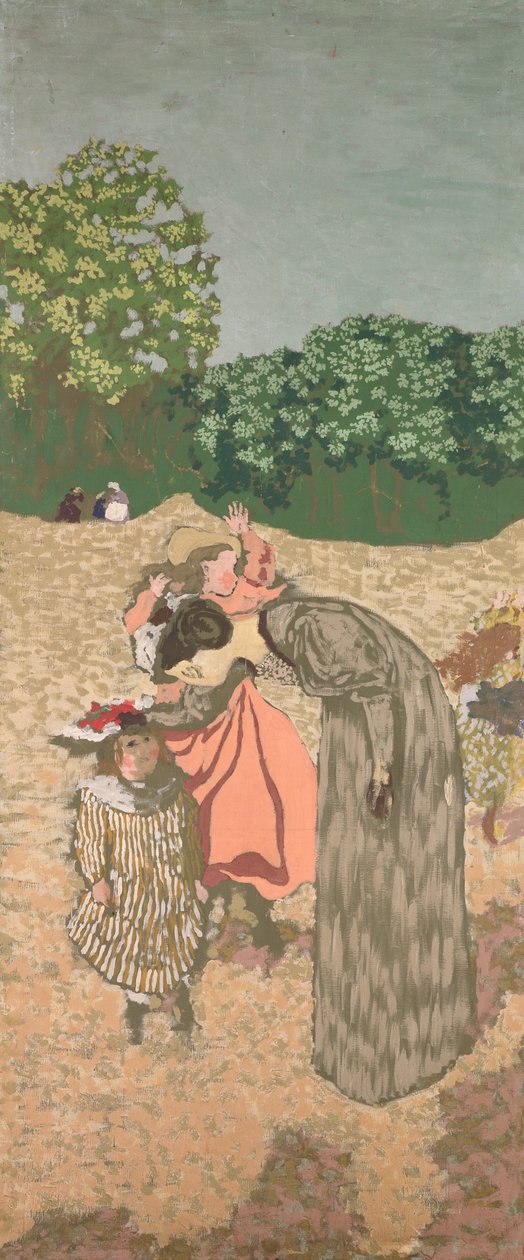 Os Jardins Públicos: O Questionamento, 1894 (cinismo em tela) de Edouard Vuillard