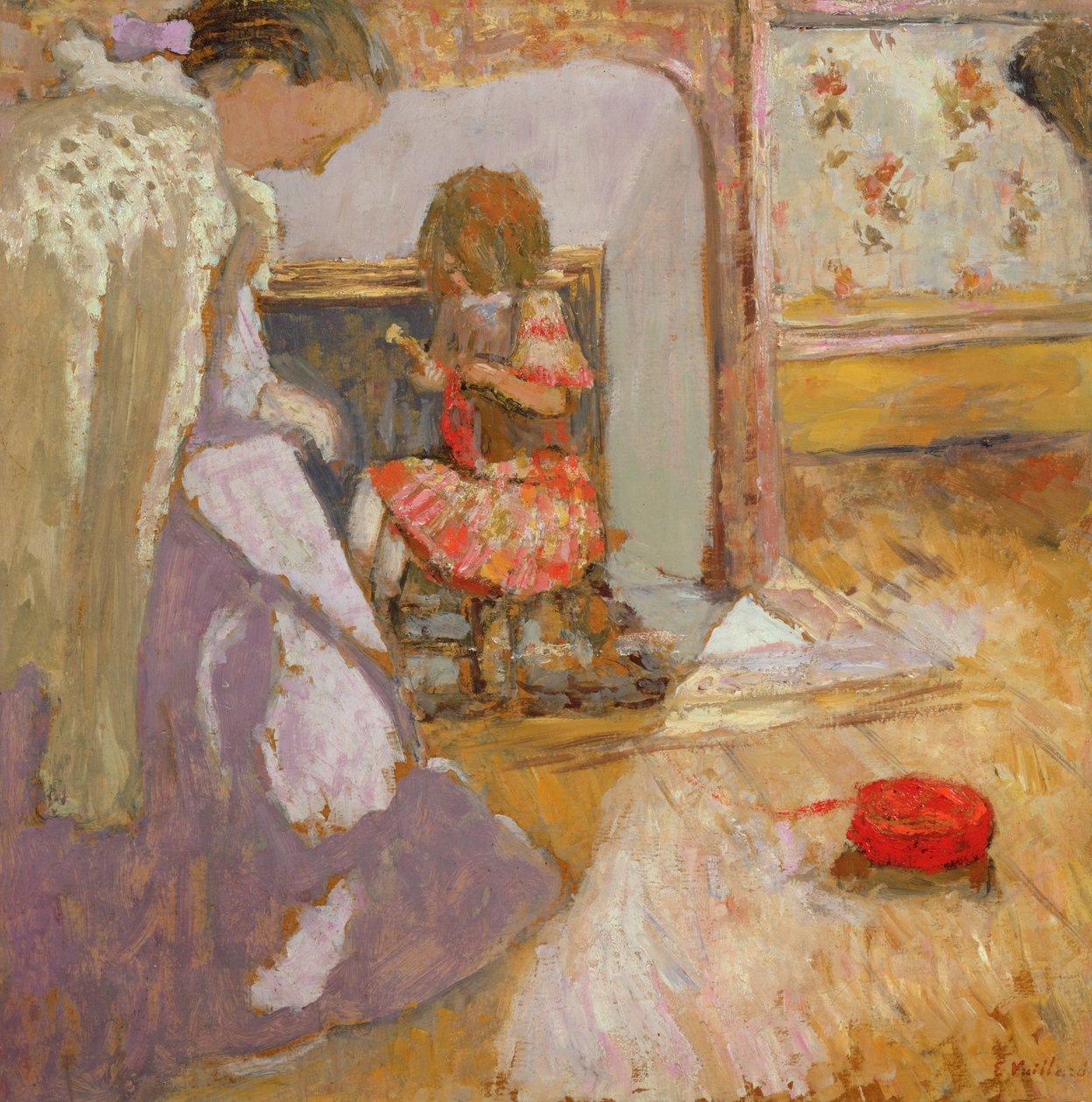 A bola vermelha de lã, c.1903-05 de Edouard Vuillard