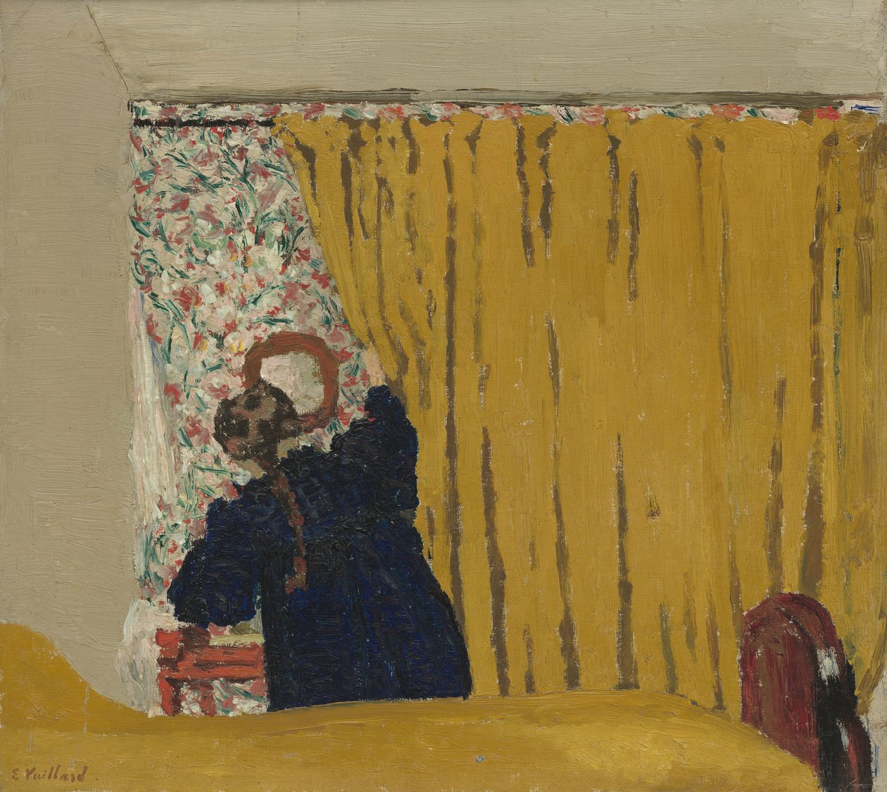 A cortina amarela, c.1893 de Edouard Vuillard