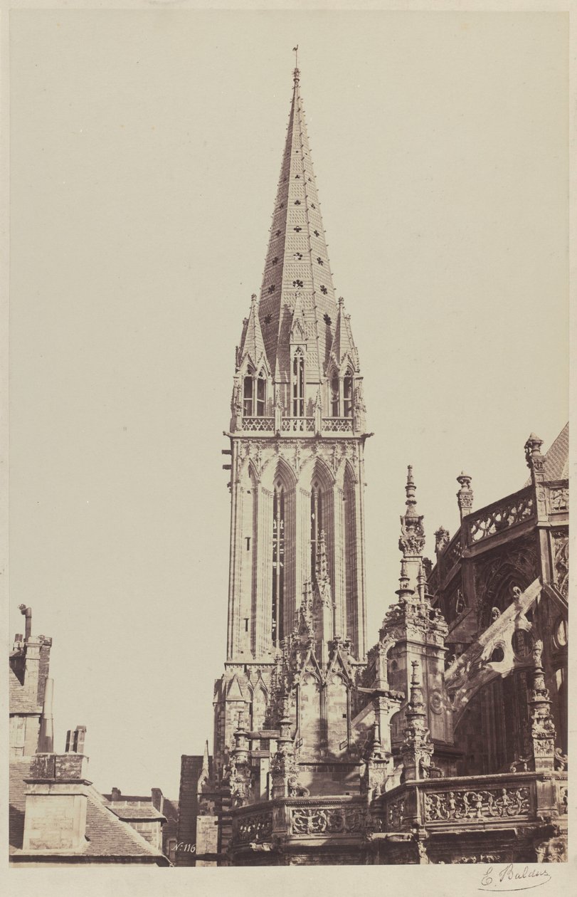 Igreja de Saint-Pierre, Caen, 1855 (foto) de Edouard-Denis Baldus