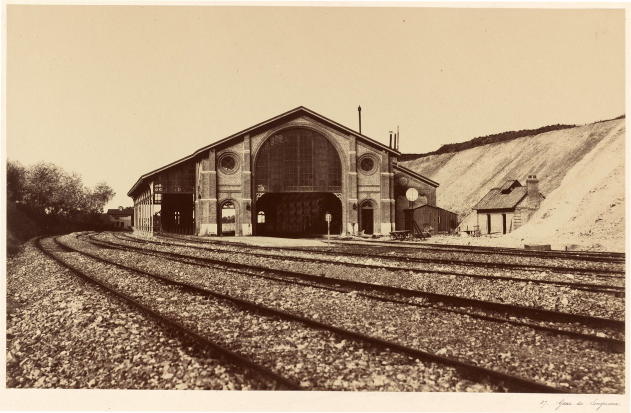 Estação ferroviária de Longueau, 1855 (foto) de Edouard Denis Baldus