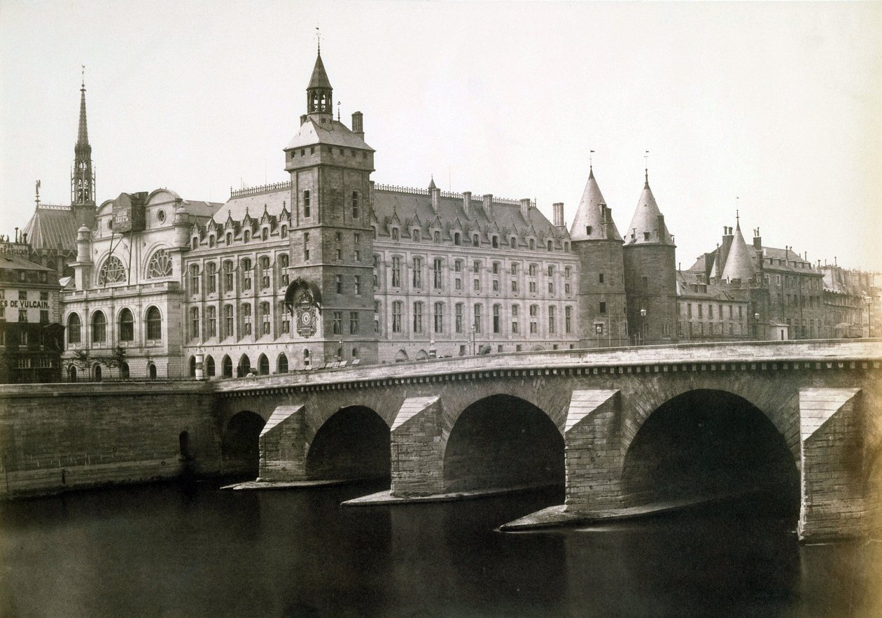 A "Conciergerie" e a "pont au Change", c. 1854 (foto) de Edouard Denis Baldus