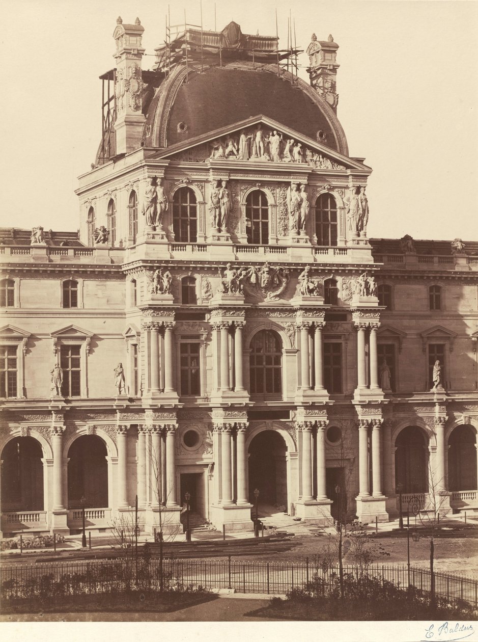 Vista do Louvre, 1855-1857 (foto) de Edouard Denis Baldus