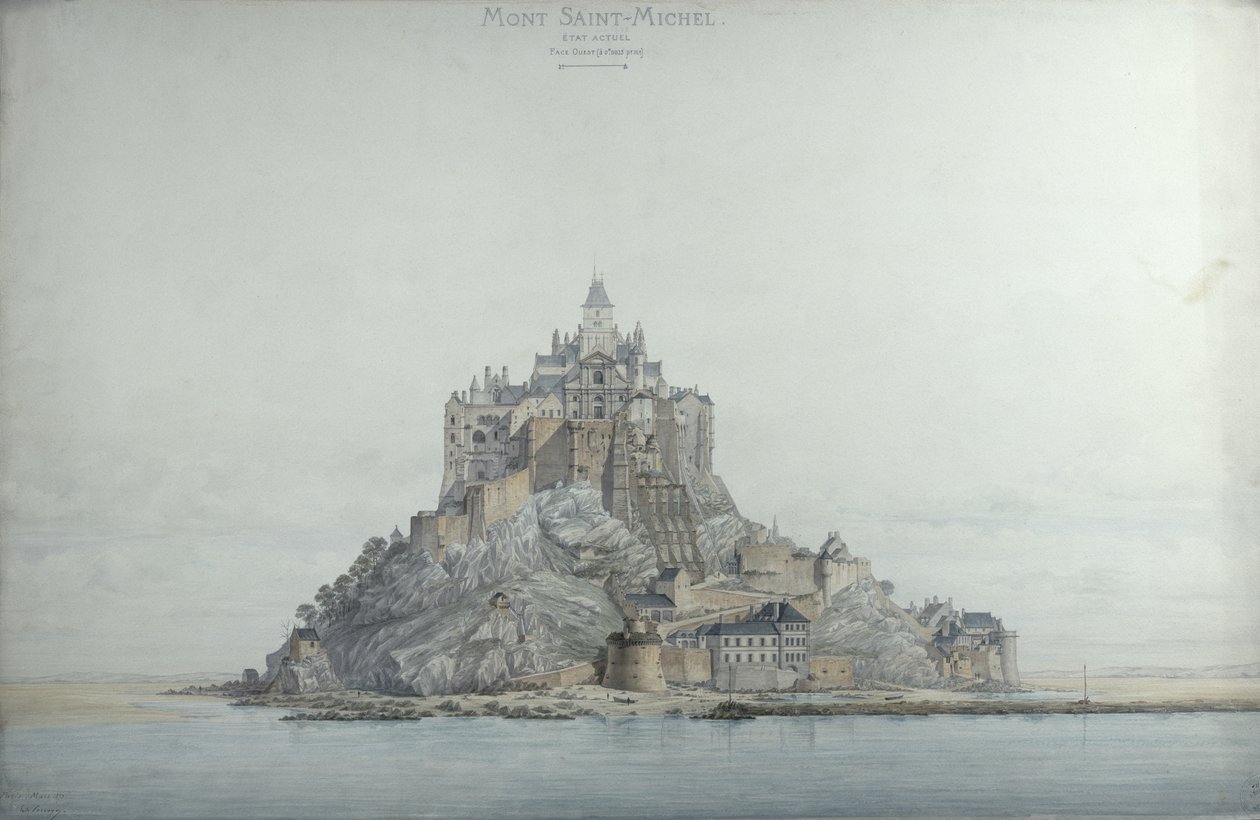 Mont Saint-Michel (lado oeste), 1873 de Edouard-Jules Corroyer
