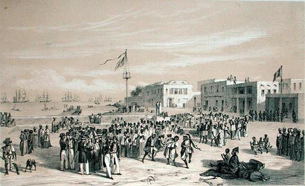 Praça do Governo, Goree Island, Senegal, c.1840 (litho) de Edouard Auguste Nousveaux