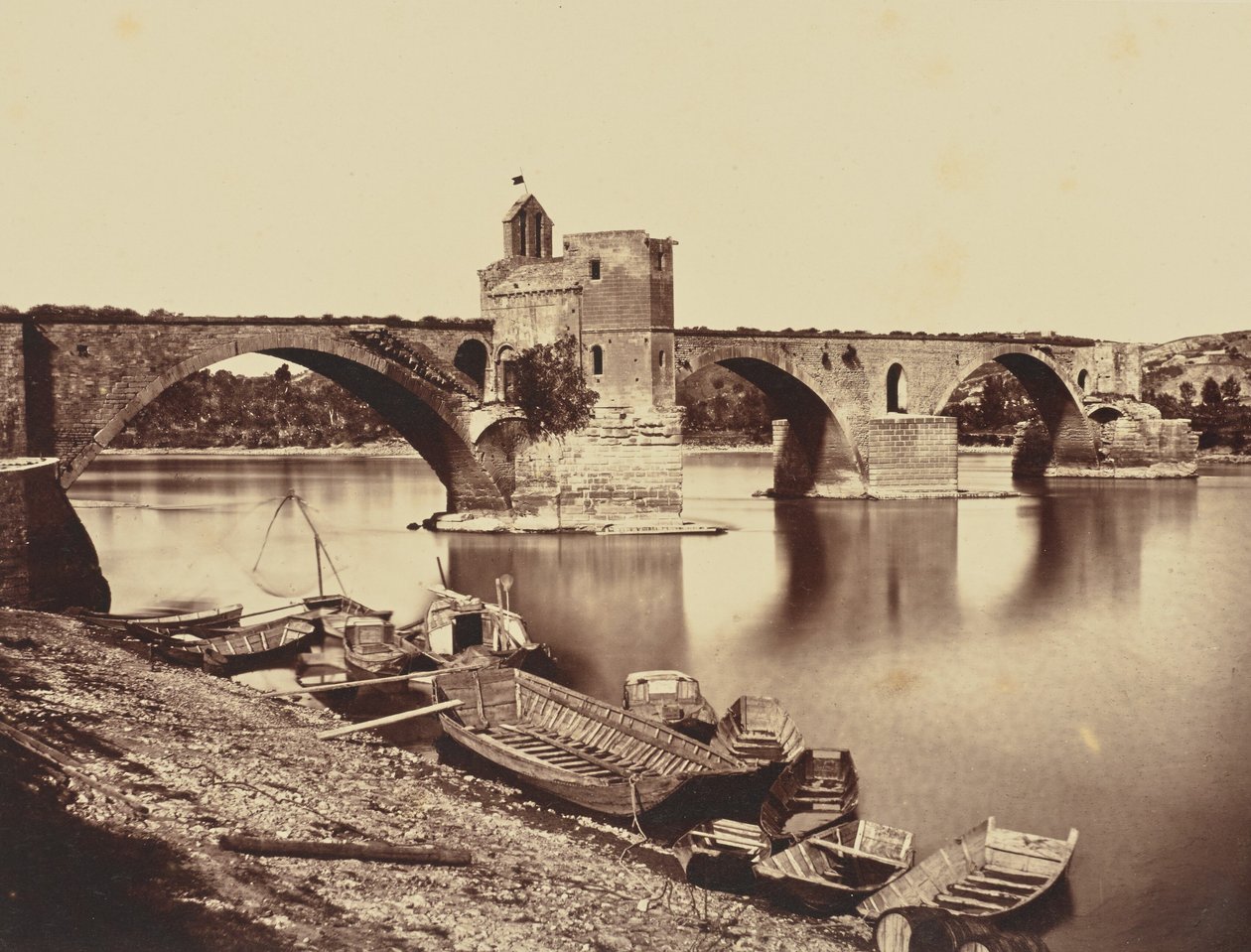 Avignon. Ponte de São Benezet de Édouard Baldus