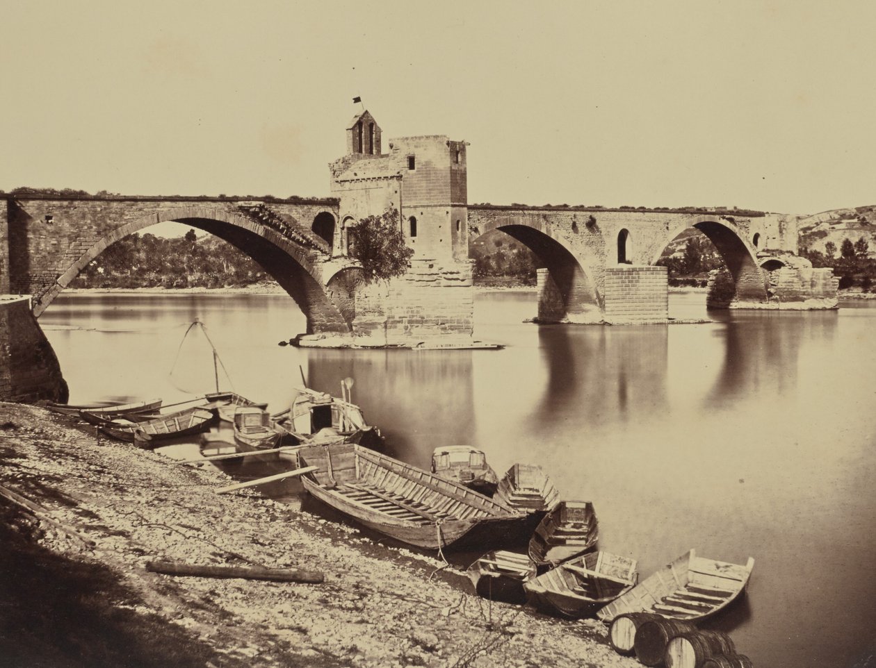 Avinhão. Pont Saint-Bénézet de Édouard Baldus