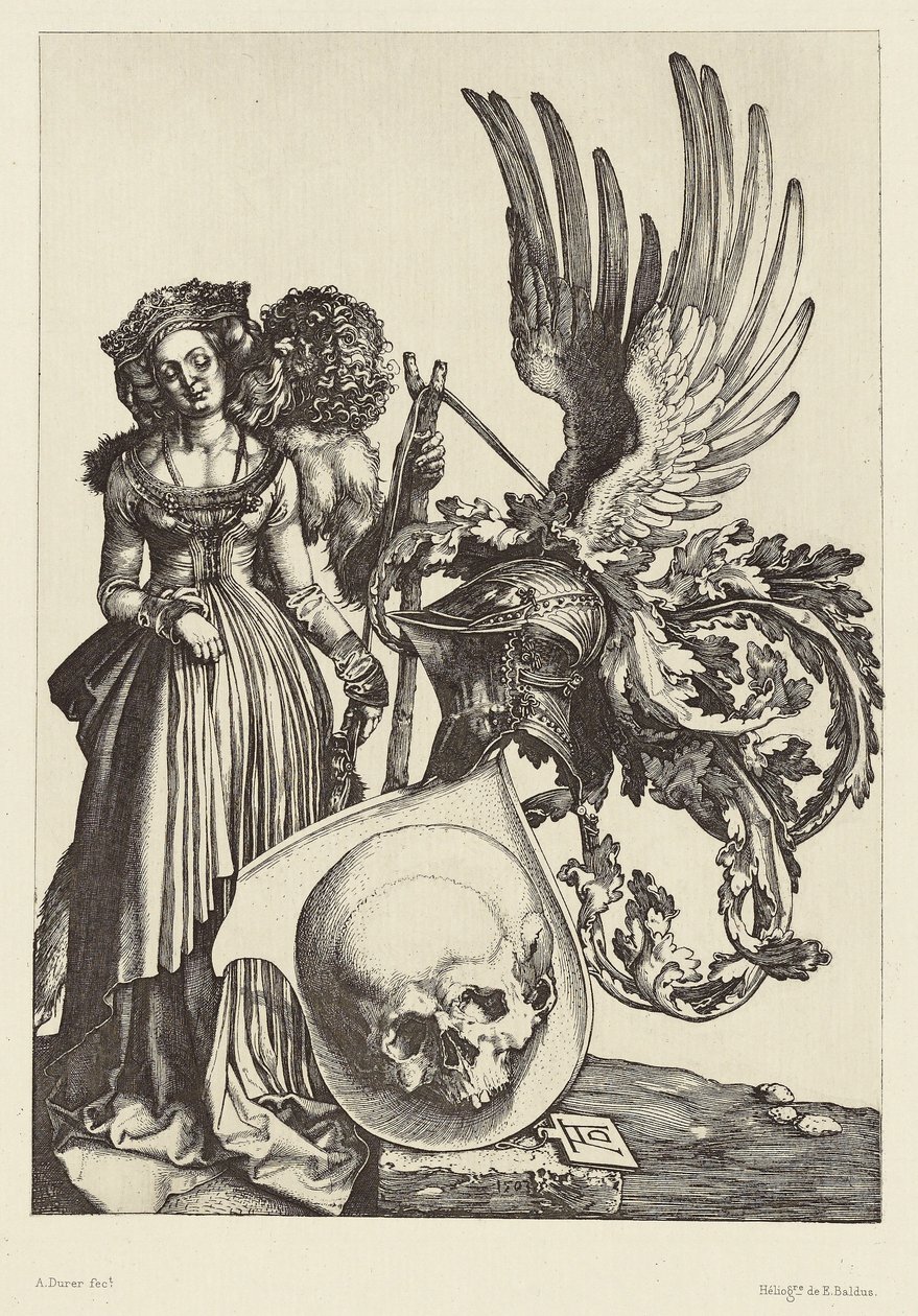 [Brasão de armas com uma caveira de Albrecht Dürer] de Édouard Baldus
