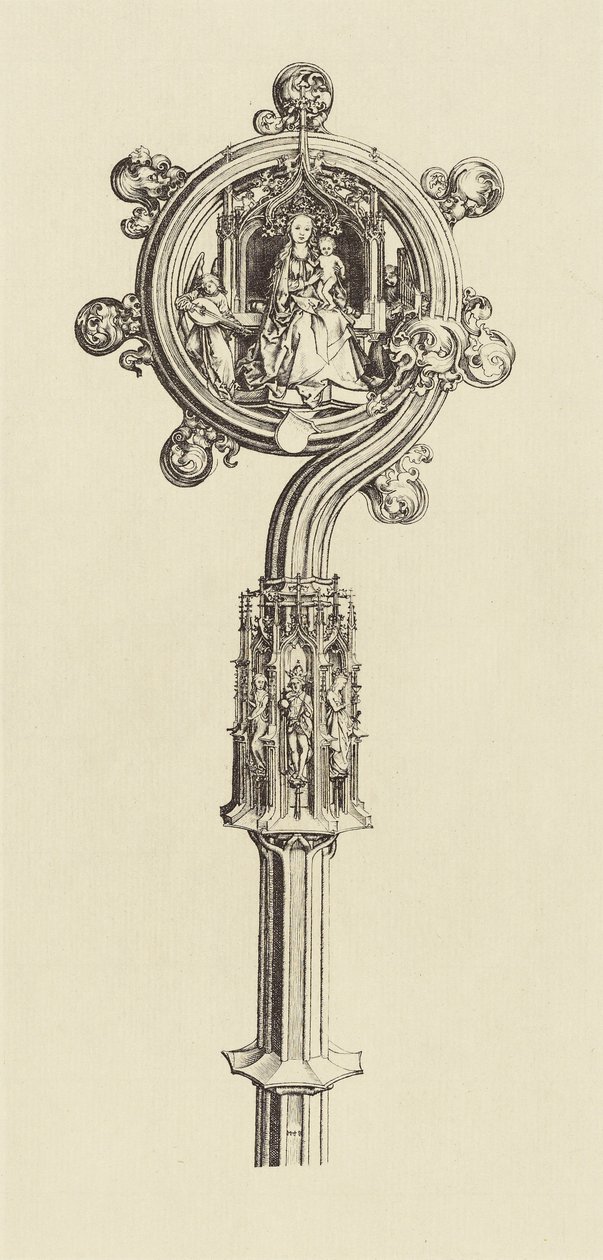 [Desenho para um bastão de Martin Schongauer]. de Édouard Baldus