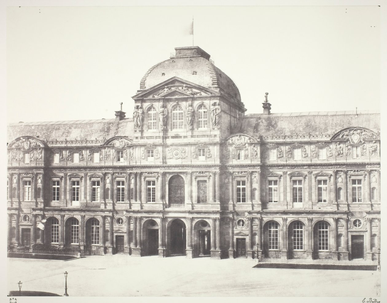 O Louvre: Pavilhão do Relógio de Édouard Baldus
