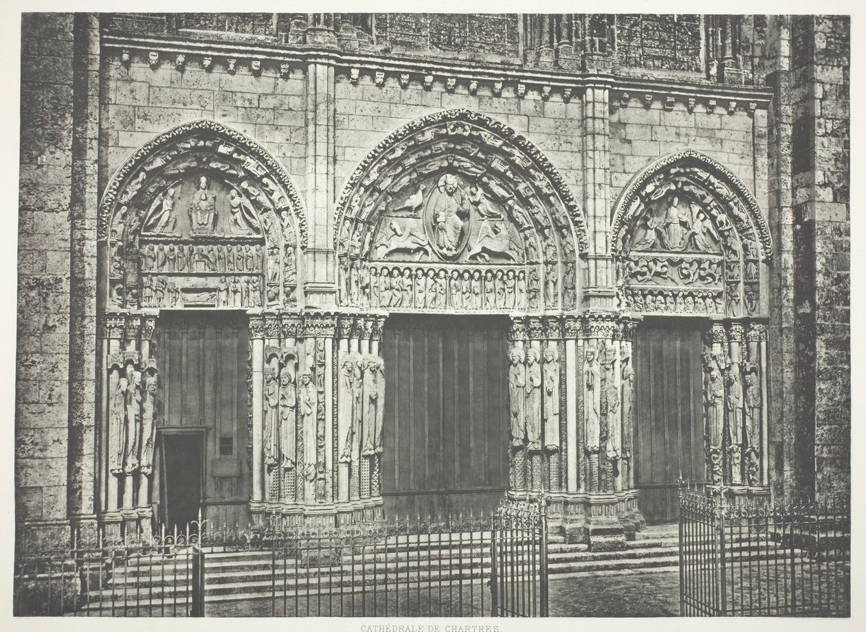 Portal principal da Catedral de Chartres de Édouard Baldus