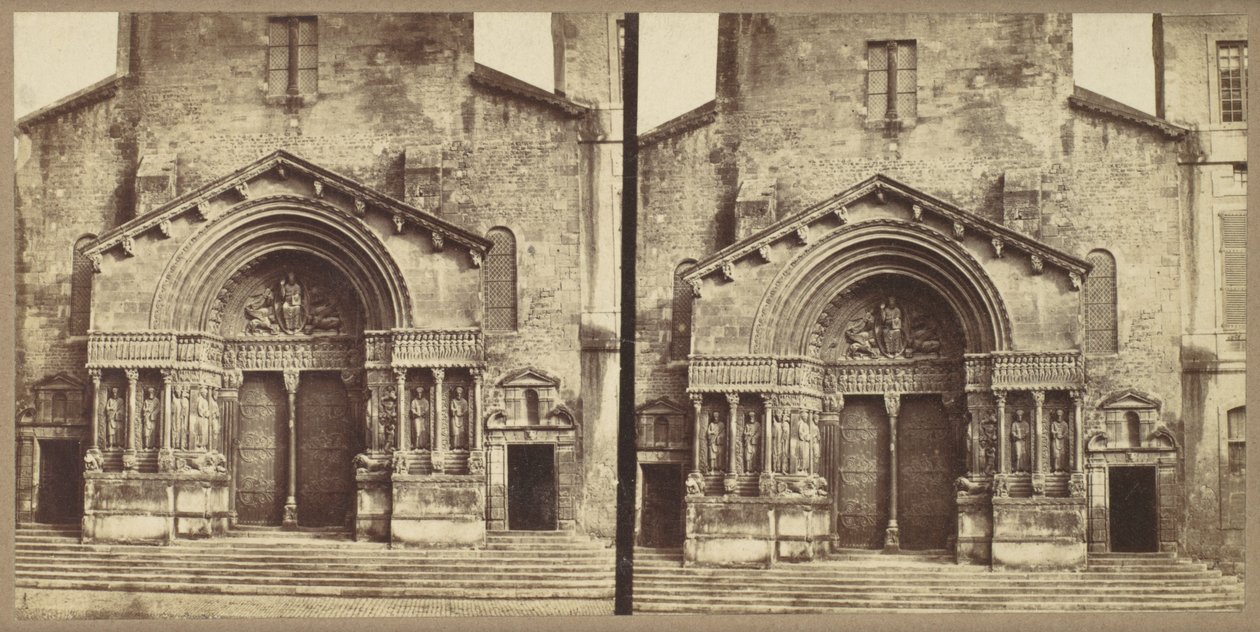 Portal, igreja de Saint-Trophime, Arles de Édouard Baldus