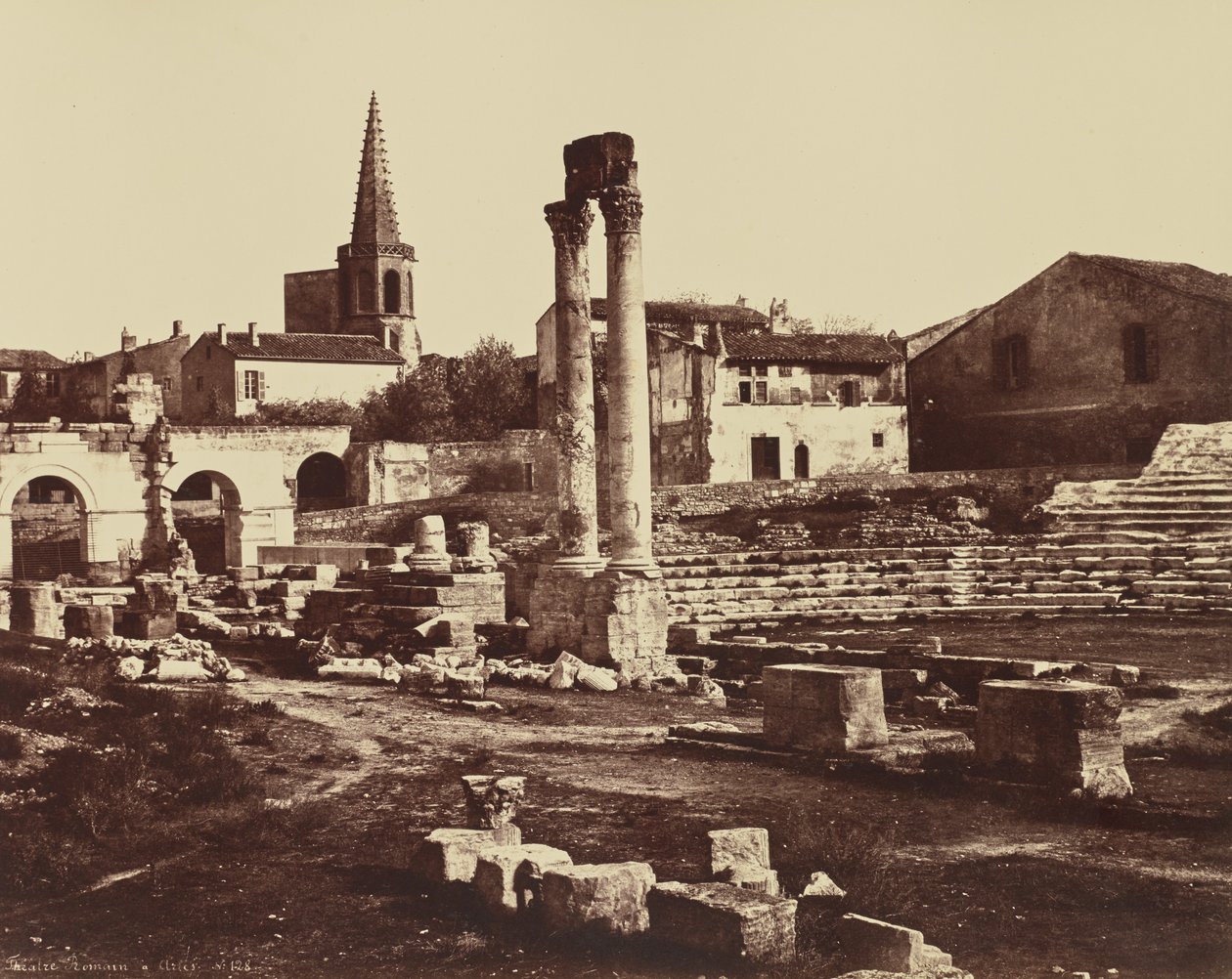 Teatro romano em Arles de Édouard Baldus