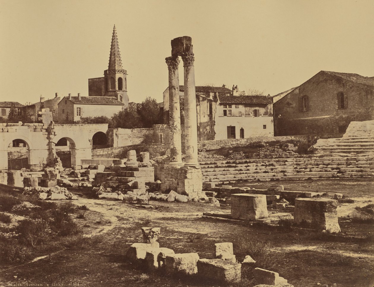 Teatro romano em Arles de Édouard Baldus