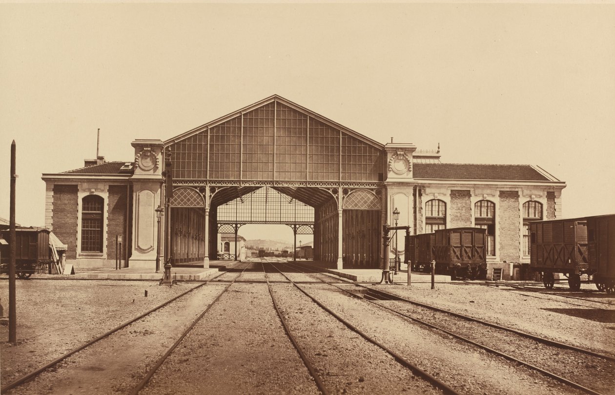 Toulon, Gare Toulon, Estação Ferroviária, 1861 ou posterior. de Édouard Baldus