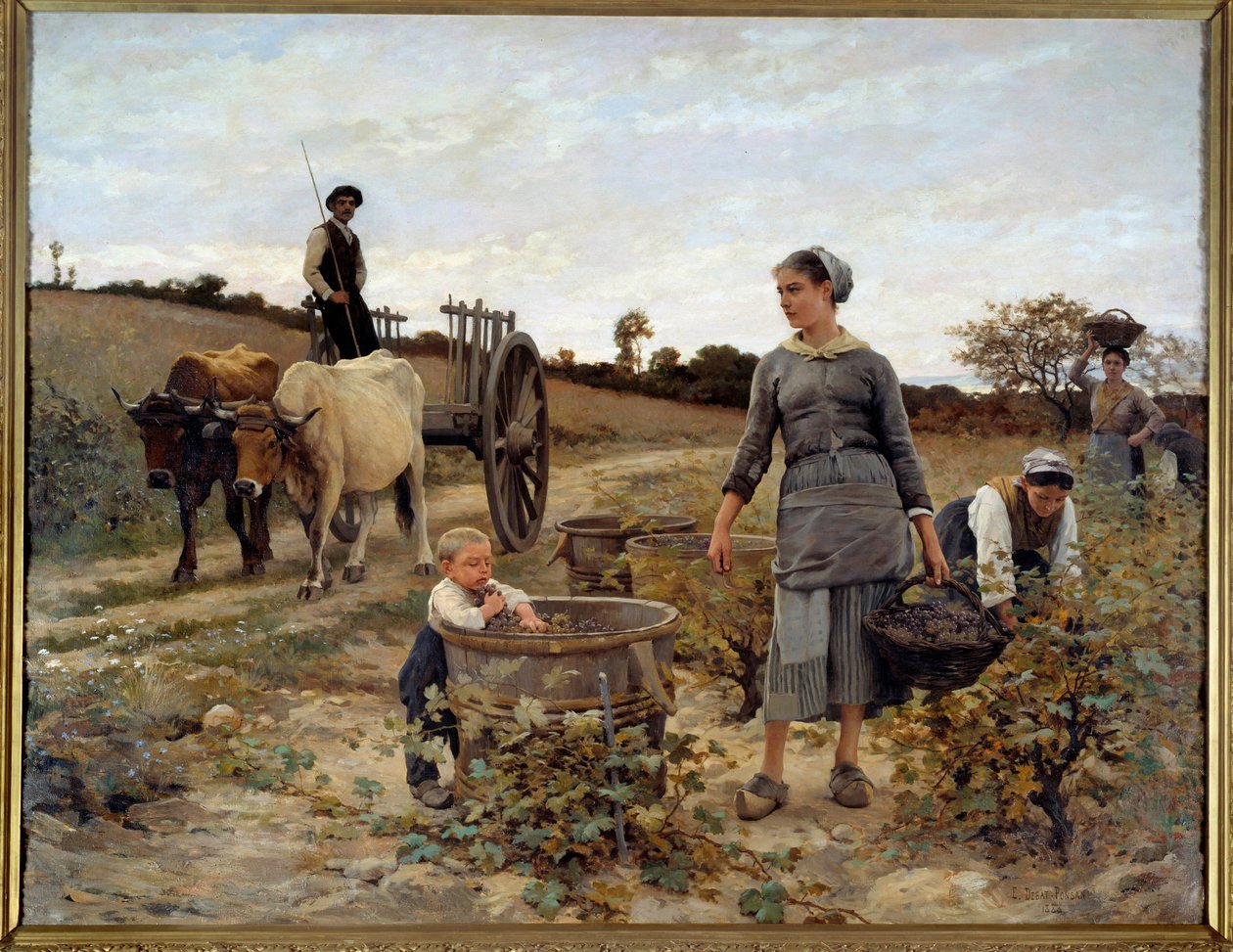 Corner of vine in Languedoc Painting by Edouard Debat Ponsan (1847-1913) 1886 Sun. 2,02x2,6 m Nantes, Musee des Beaux Arts de Edouard Debat Ponsan
