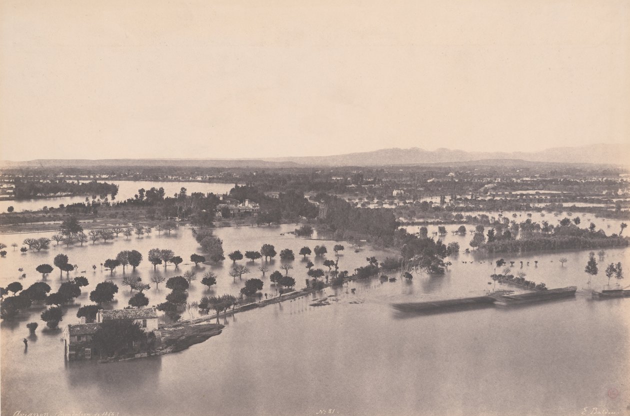 Avinhão (inundação de 1856) de Edouard Denis Baldus