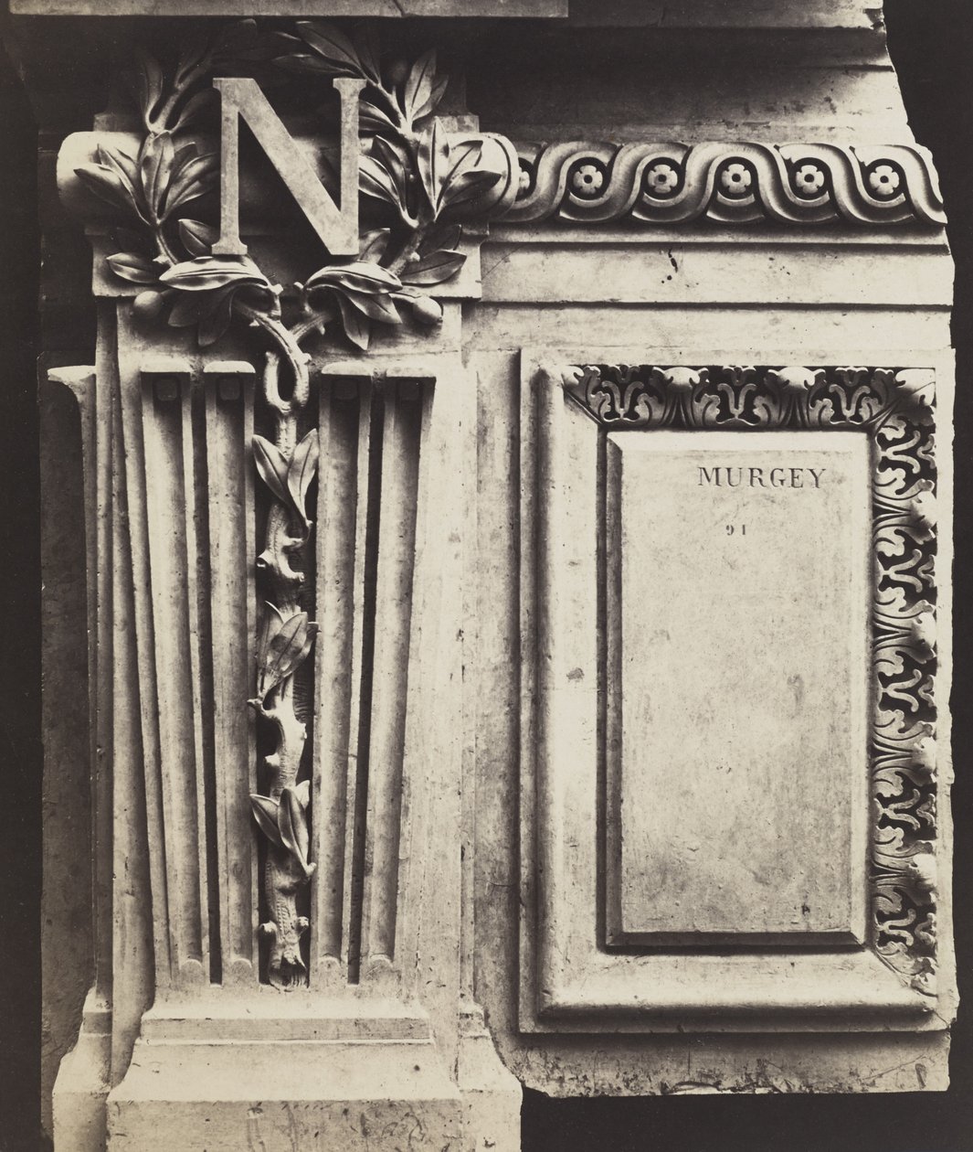Elemento Decorativo, New Louvre, c.1856 (albumen silver print from glass negative) de Edouard Denis Baldus