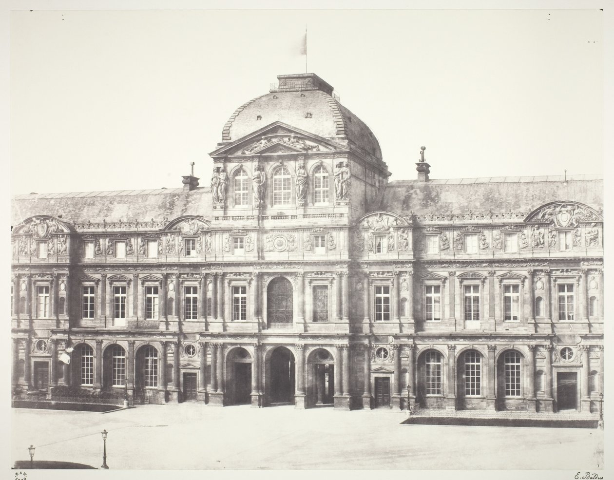 O Louvre: Pavilhão do Relógio de Edouard Denis Baldus