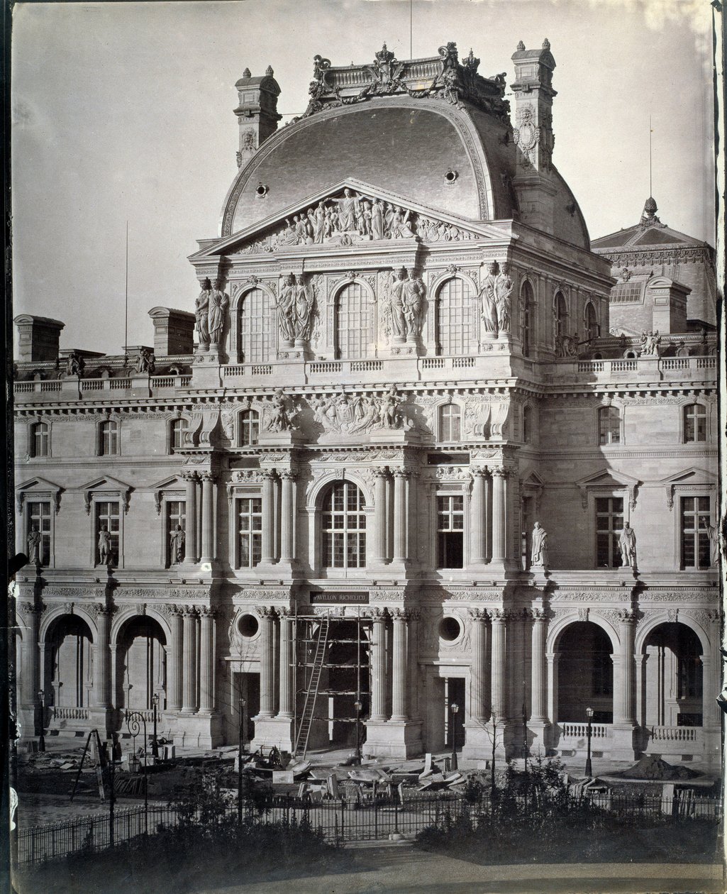 Obras do Pavilhão do Denon no Museu do Louvre de Edouard Denis Baldus