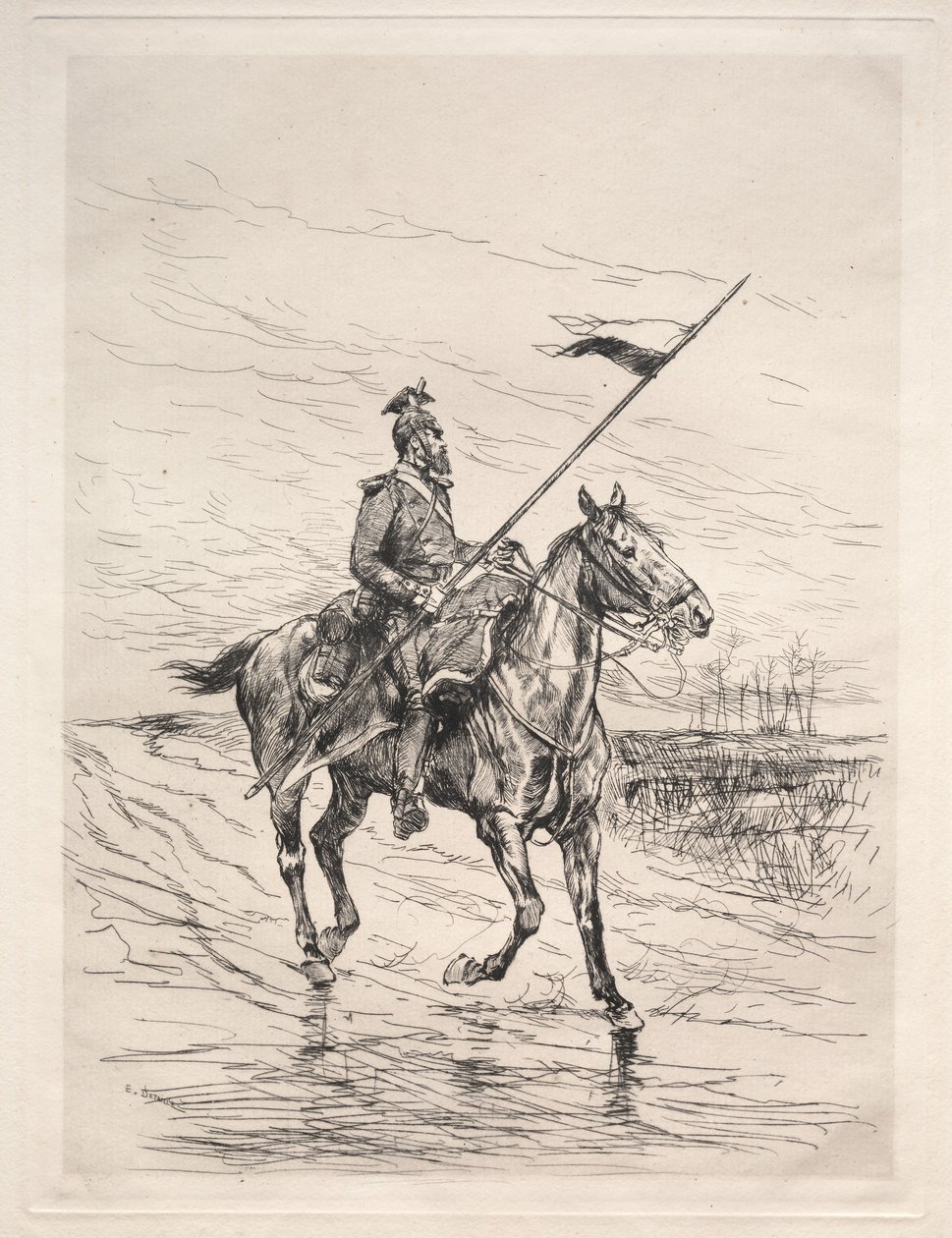 Um Uhlan. de Jean Baptiste Edouard Detaille