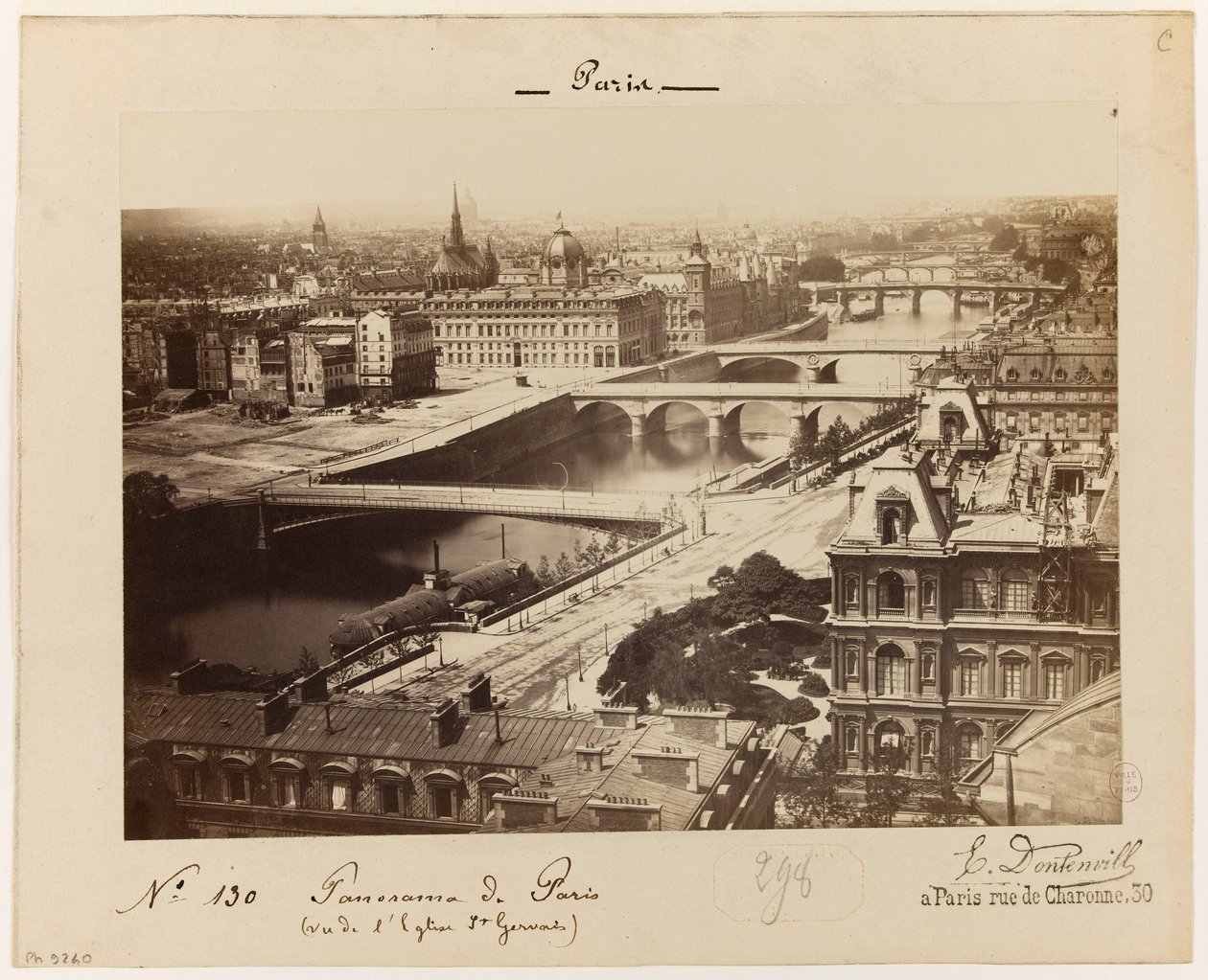 Vista de Paris, c.1865-1900 (foto) de Edouard Dontenville