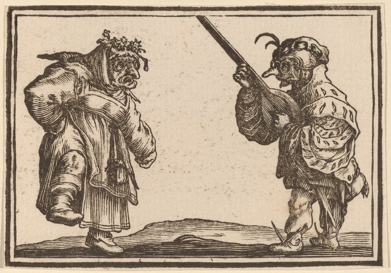 Dancers with Lute de Edouard Eckman after Jacques Callot