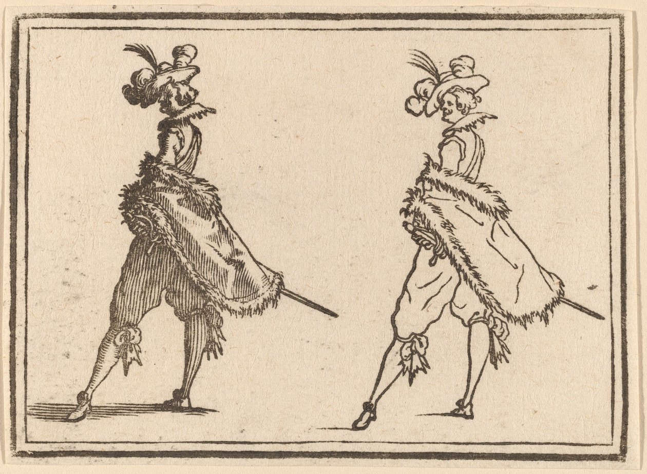 Gentleman Viewed from the Side de Edouard Eckman after Jacques Callot
