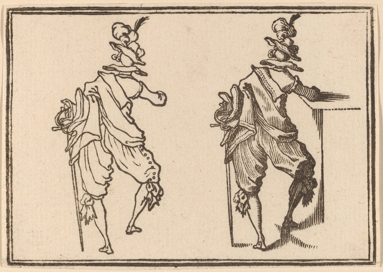 homem com espada de Edouard Eckman after Jacques Callot
