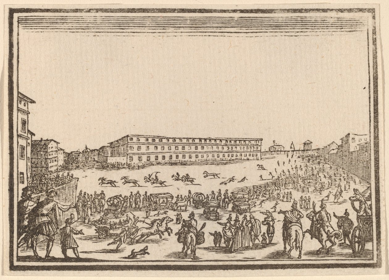 Praça da Porta al Prato de Edouard Eckman after Jacques Callot