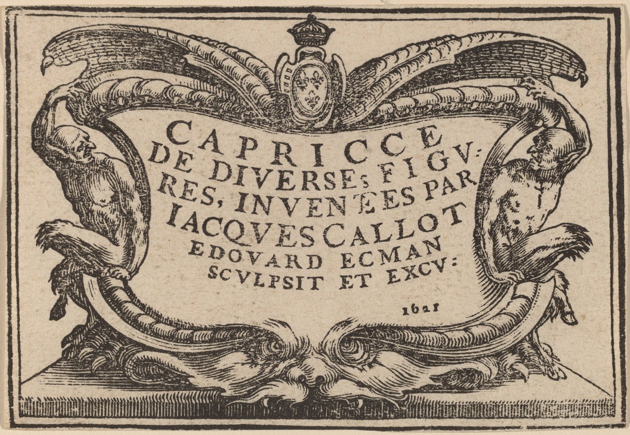 Folha de rosto para "O Capricci" de Edouard Eckman after Jacques Callot