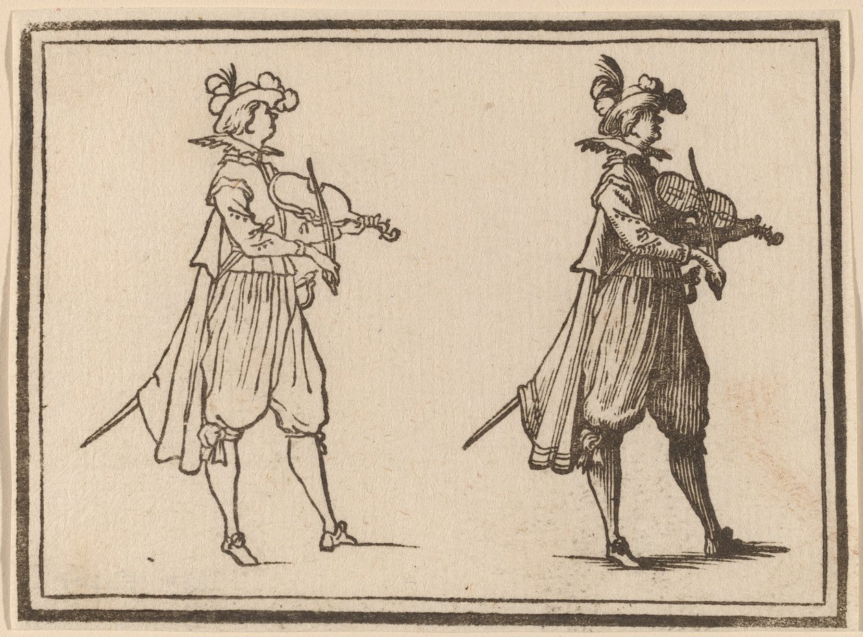 Violinista de Edouard Eckman after Jacques Callot